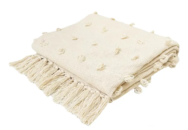 Cream_Pure_Cotton_Hand-Knitted_Sofa_Throw_Soft_And_Cozy_Decorative_Throw_52X82_Inches_/_130X210_Cms_Super_Soft_And_Breathable