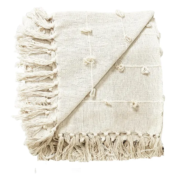 Cream_Pure_Cotton_Hand-Knitted_Sofa_Throw_Soft_And_Cozy_Decorative_Throw_52X82_Inches_/_130X210_Cms_Super_Soft_And_Breathable