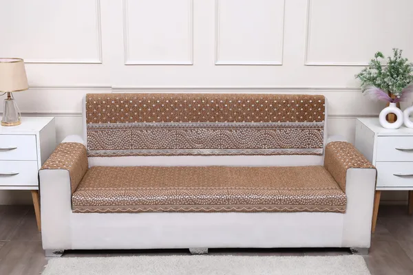 Fashion_Throw_Premium_Chenille_Sofa_Protector_3_Seater_Fully_Covered,_Polka_Dot_Geometric_Border_Design,_Sofa_Slipcovers_for_Couch_for_Living_Room_Wooden_Sofa_Golden,_3+Arms