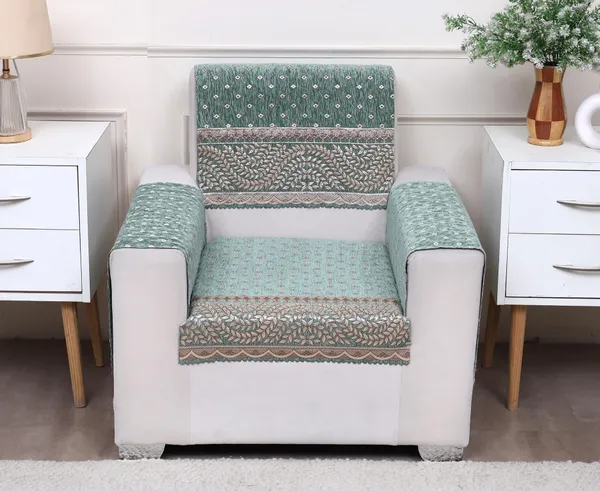Fashion_Throw_Premium_Chenille_Sofa_Protector_1_Single_Seater,_Polka_Dot_Pattern_with_Geometric_Border_Design,_Sofa_Slipcovers_for_Couch_for_Living_Room_Wooden_Sofa_Sage_Green,_1+Arms