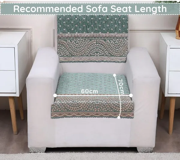 Fashion_Throw_Premium_Chenille_Sofa_Protector_1_Single_Seater,_Polka_Dot_Pattern_with_Geometric_Border_Design,_Sofa_Slipcovers_for_Couch_for_Living_Room_Wooden_Sofa_Sage_Green,_1_Seater