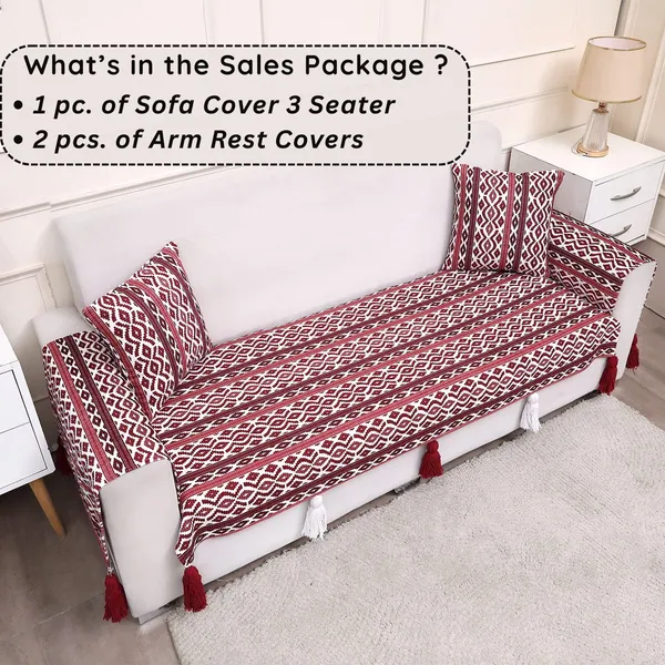 Fashion_Throw_Sofa_Cover_3_Seater_|_Chenille_Printed_Couch_Cover_with_Arm_Covers_&_Tassels_Design_|_Anti-Slip_Washable_Sofa_Protector_for_Living_Room_Furniture_(Maroon,_3_Seater_(Half)_31"_x_70")