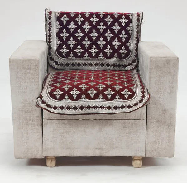 Maroon_Elegant_Chenille_Sofa_Cover_For_1_Seater_Washable_Durable_Anti-Slip_Furniture_Protector