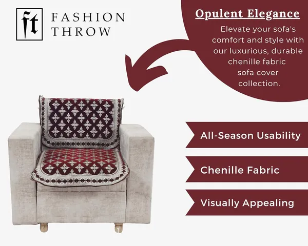 Maroon_Elegant_Chenille_Sofa_Cover_For_1_Seater_Washable_Durable_Anti-Slip_Furniture_Protector