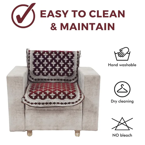 Maroon_Elegant_Chenille_Sofa_Cover_For_1_Seater_Washable_Durable_Anti-Slip_Furniture_Protector
