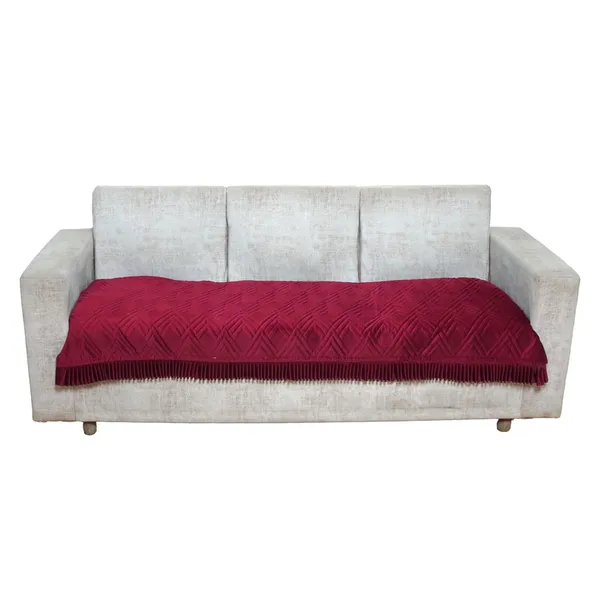 Maroon_3_Seater_Quilted_Velvet_Sofa_Cover_With_Frill_Washable_Durable_Protector_Mat_Enhancing_Living_Room_For_Sofa_Heritage_Weave_Collection