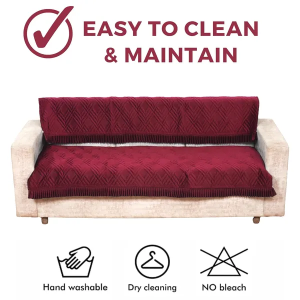 Maroon_3_Seater_Quilted_Velvet_Sofa_Cover_With_Frill_Washable_Durable_Protector_Mat_Enhancing_Living_Room_For_Sofa_Heritage_Weave_Collection
