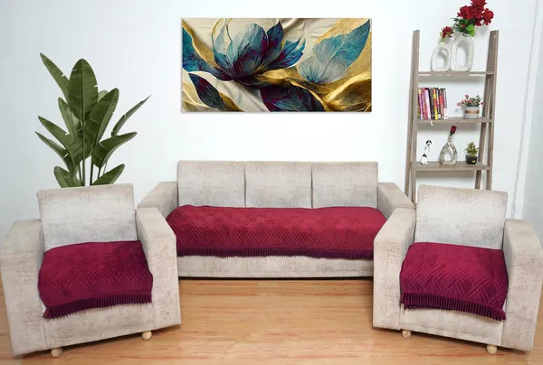 Maroon_3_Seater_Quilted_Velvet_Sofa_Cover_With_Frill_Washable_Durable_Protector_Mat_Enhancing_Living_Room_For_Sofa_Heritage_Weave_Collection