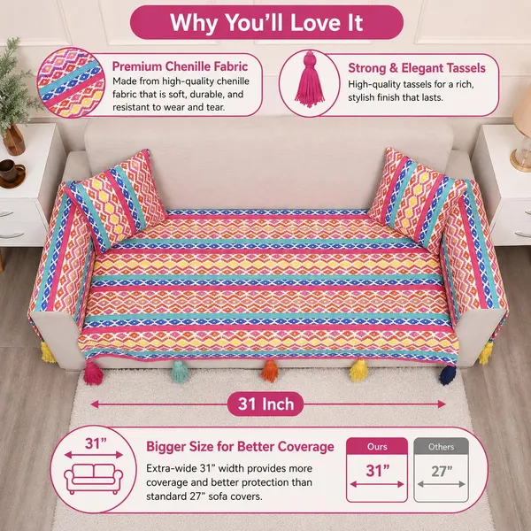 Fashion_Throw_Sofa_Cover_3_Seater_|_Chenille_Printed_Couch_Cover_with_Arm_Covers_&_Tassels_Design_|_Anti-Slip_Washable_Sofa_Protector_for_Living_Room_Furniture_(Multicolor,_3_Seater_(Half)_31"_x_70")