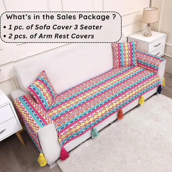 Fashion_Throw_Sofa_Cover_3_Seater_|_Chenille_Printed_Couch_Cover_with_Arm_Covers_&_Tassels_Design_|_Anti-Slip_Washable_Sofa_Protector_for_Living_Room_Furniture_(Multicolor,_3_Seater_(Half)_31"_x_70")