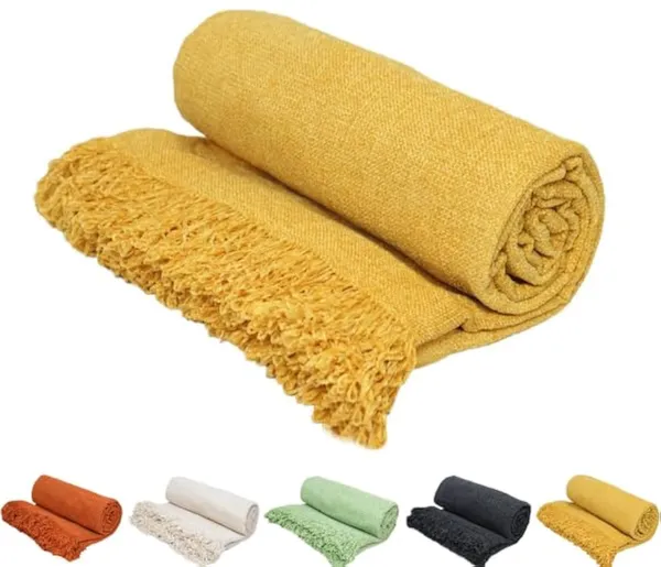 Mustard_Throw_Blanket_Soft_Cozy_Chenille_Throw_Blanket_With_Fringe_Tassel_For_Couch_Sofa_Chair_Bed_Living_Room_Gift