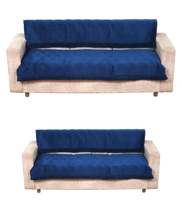 Navy_Blue_3_Seater_Quilted_Velvet_Sofa_Cover_With_Frill_Washable_Durable_Protector_Mat_Enhancing_Living_Room_For_Sofa_Heritage_Weave_Collection