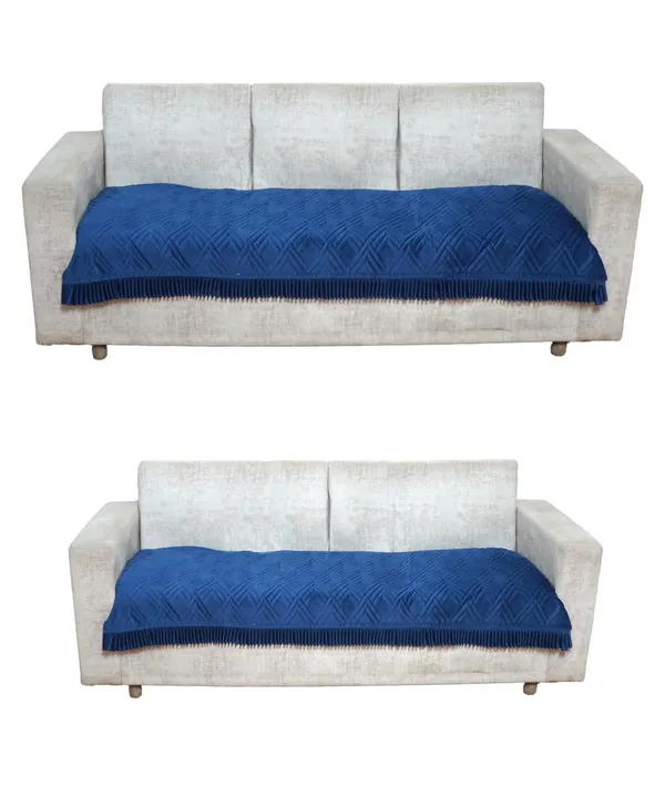 Navy_Blue_Blue_3_Seater_Quilted_Velvet_Sofa_Cover_With_Frill_Washable_Durable_Protector_Mat_Enhancing_Living_Room_For_Sofa_Heritage_Weave_Collection