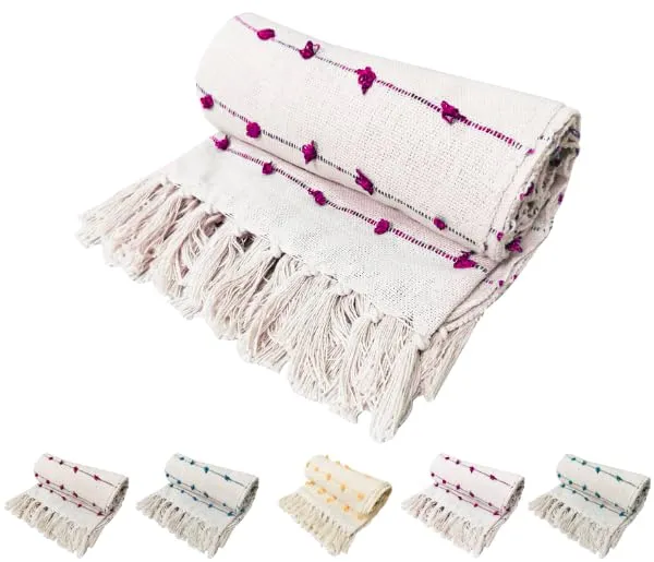 Beige_&_Pink_Pure_Cotton_Hand-Knitted_Sofa_Throw_Soft_And_Cozy_Decorative_Throw_52X72_Inches_/_130X180_Cms_Super_Soft_And_Breathable