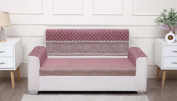 Fashion_Throw_Premium_Chenille_Sofa_Protector_2_Loveseat_Seater,_Polka_Dot_Pattern_with_Geometric_Border_Design,_Sofa_Slipcovers_for_Couch_for_Living_Room_Wooden_Sofa_Rose_Pink,_2+Arms
