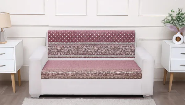Fashion_Throw_Premium_Chenille_Sofa_Protector_2_Loveseat_Seater,_Polka_Dot_Pattern_with_Geometric_Border_Design,_Sofa_Slipcovers_for_Couch_for_Living_Room_Wooden_Sofa_Rose_Pink,_2_Seater