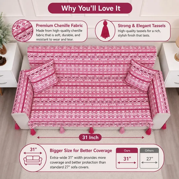 Fashion_Throw_Sofa_Cover_3_Seater_|_Chenille_Printed_Couch_Cover_with_Arm_Covers_&_Tassels_Design_|_Anti-Slip_Washable_Sofa_Protector_for_Living_Room_Furniture_(Pink,_3_Seater_(Full)_62"_x_70")