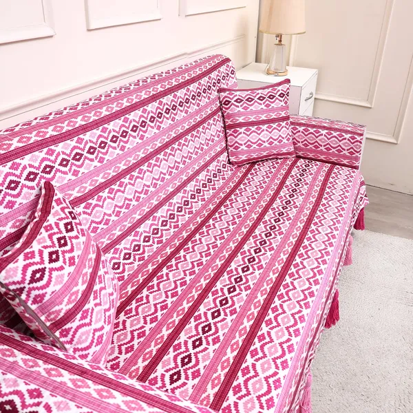 Fashion_Throw_Sofa_Cover_3_Seater_|_Chenille_Printed_Couch_Cover_with_Arm_Covers_&_Tassels_Design_|_Anti-Slip_Washable_Sofa_Protector_for_Living_Room_Furniture_(Pink,_3_Seater_(Full)_62"_x_70")