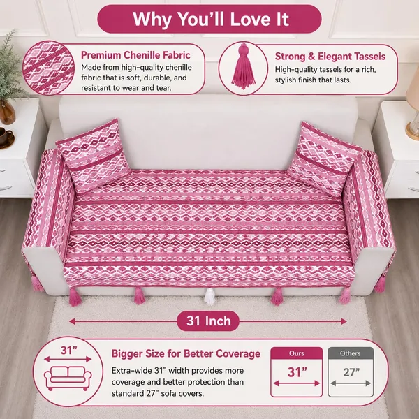 Fashion_Throw_Sofa_Cover_3_Seater_|_Chenille_Printed_Couch_Cover_with_Arm_Covers_&_Tassels_Design_|_Anti-Slip_Washable_Sofa_Protector_for_Living_Room_Furniture_(Pink,_3_Seater_(Half)_31"_x_70")
