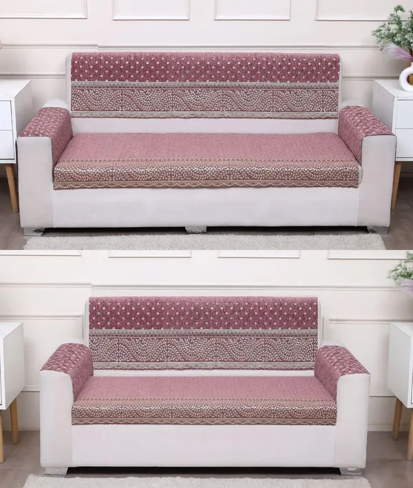FASHION_THROW_|_Chenille_Sofa_Protector_&_Home_Decor_Upgrade_�_Rose_Pink_5_Seater_Sofa_Set_Cover_(3+1+1_Set)_with_Arms_Included_�_Luxury_Fully_Covered_Furniture_Shield_(Rose_Pink,_3+2_Arms)