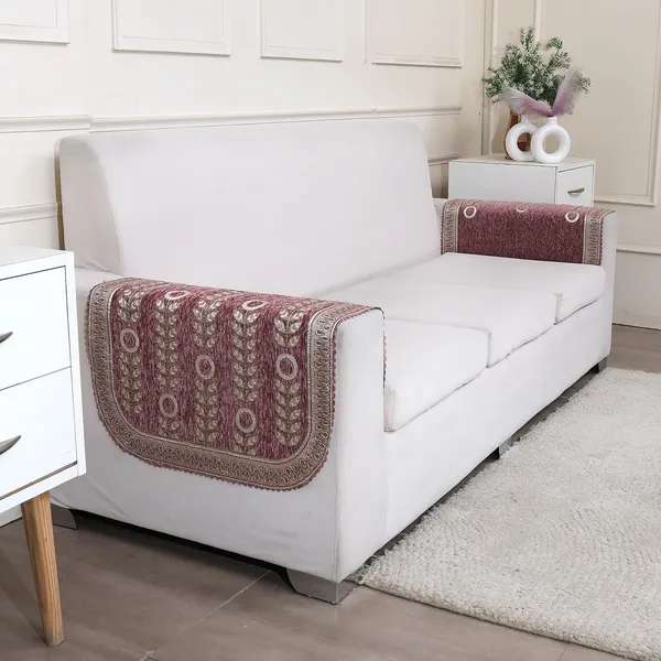 Fashion_Throw_'Urban_Leaf_Series'_Velvet_Sofa_Arm_Rest_Cover_Set_of_2_(1_Pair)_|_Premium_Chenille_Embroidered_Sofa_Hand_Rest_Cover_(Rose_Pink,_Arm_Rest_Covers)