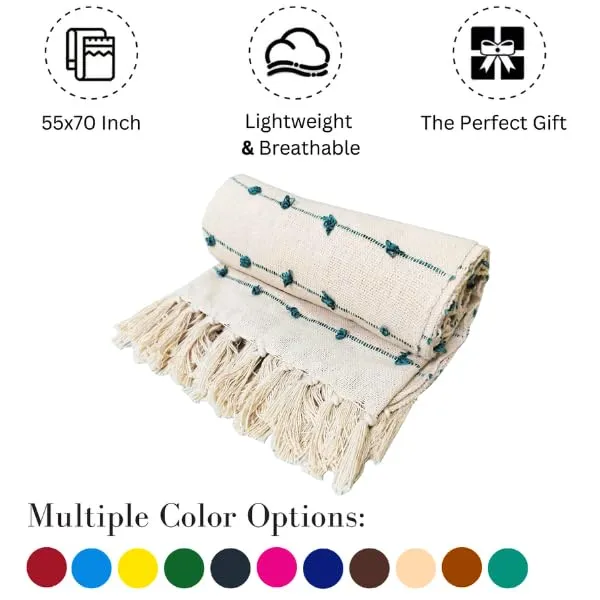 Beige_&_Teal_Pure_Cotton_Hand-Knitted_Sofa_Throw_Soft_And_Cozy_Decorative_Throw_52X72_Inches_/_130X180_Cms_Super_Soft_And_Breathable