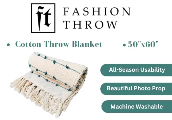 Beige_&_Teal_Pure_Cotton_Hand-Knitted_Sofa_Throw_Soft_And_Cozy_Decorative_Throw_52X72_Inches_/_130X180_Cms_Super_Soft_And_Breathable