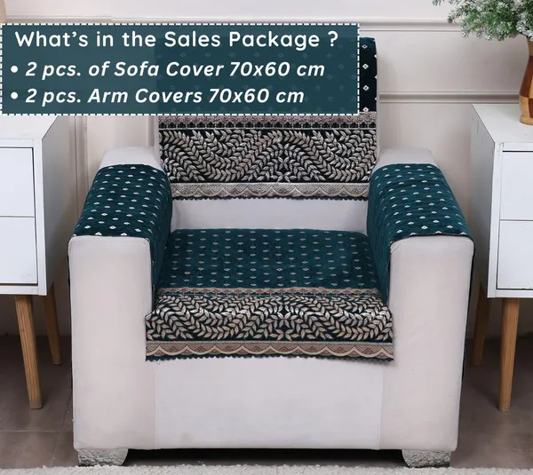 Fashion_Throw_Premium_Chenille_Sofa_Protector_1_Single_Seater,_Polka_Dot_Pattern_with_Geometric_Border_Design,_Sofa_Slipcovers_for_Couch_for_Living_Room_Wooden_Sofa_Teal,_1+Arms
