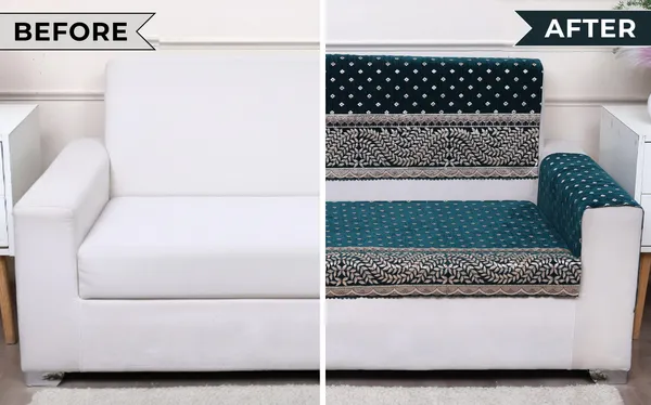 Fashion_Throw_Premium_Chenille_Sofa_Protector_2_Loveseat_Seater,_Polka_Dot_Pattern_with_Geometric_Border_Design,_Sofa_Slipcovers_for_Couch_for_Living_Room_Wooden_Sofa_Teal,_2+Arms