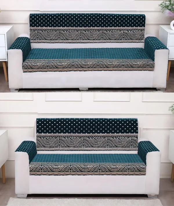 FASHION_THROW_|_Chenille_Sofa_Protector_&_Home_Decor_Upgrade_�_Teal_5_Seater_Sofa_Set_Cover_(3+1+1_Set)_with_Arms_Included_�_Luxury_Fully_Covered_Furniture_Shield_(Teal,_3+2+Arms)