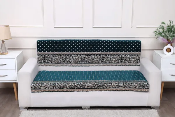 Fashion_Throw_Premium_Chenille_Sofa_Protector_3_Seater_Fully_Covered,_Polka_Dot_Geometric_Border_Design,_Sofa_Slipcovers_for_Couch_for_Living_Room_Wooden_Sofa_Teal,_3_Seater