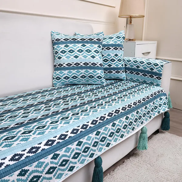 Fashion_Throw_Sofa_Cover_3_Seater_|_Chenille_Printed_Couch_Cover_with_Arm_Covers_&_Tassels_Design_|_Anti-Slip_Washable_Sofa_Protector_for_Living_Room_Furniture_(Teal,_3_Seater_(Half)_31"_x_70")