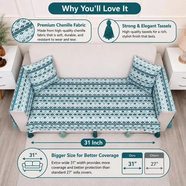 Fashion_Throw_Sofa_Cover_3_Seater_|_Chenille_Printed_Couch_Cover_with_Arm_Covers_&_Tassels_Design_|_Anti-Slip_Washable_Sofa_Protector_for_Living_Room_Furniture_(Teal,_3_Seater_(Half)_31"_x_70")