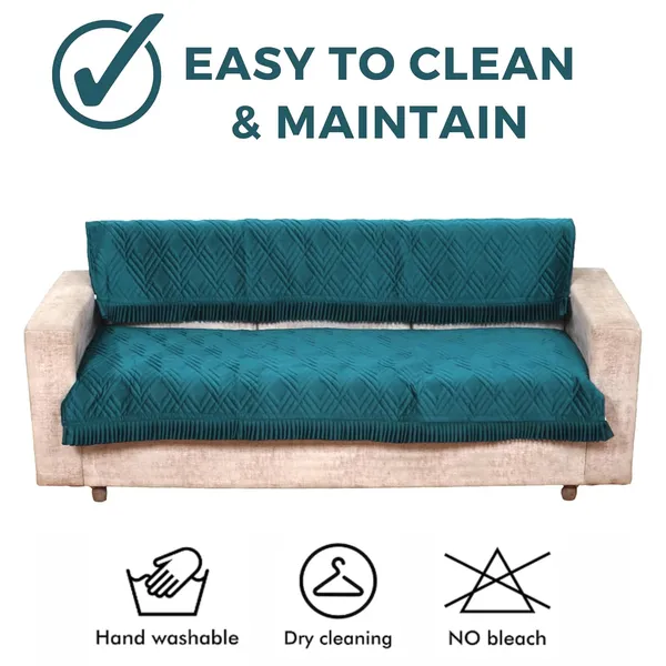 Teal_3_Seater_Quilted_Velvet_Sofa_Cover_With_Frill_Washable_Durable_Protector_Mat_Enhancing_Living_Room_For_Sofa_Heritage_Weave_Collection