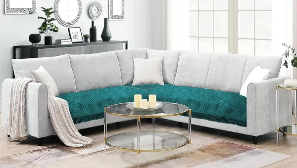 Teal_3_Seater_Quilted_Velvet_Sofa_Cover_With_Frill_Washable_Durable_Protector_Mat_Enhancing_Living_Room_For_Sofa_Heritage_Weave_Collection