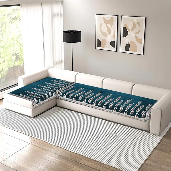 Fashion_Throw_'Urban_Leaf_Series'_Velvet_L_Shape_5_Seater_Sofa_Cover_(3+2),_Furniture_Protector_for_Pets,_Kids,_Sofa_Slipcover_for_Living_Room_(Teal,_L_Shape_(3+2))