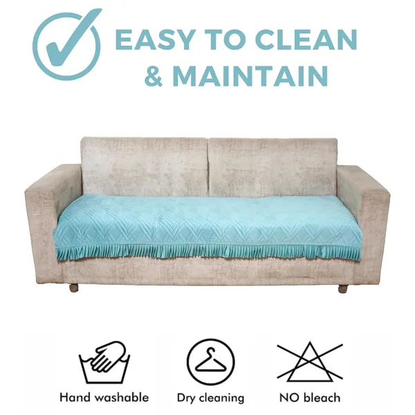 Turquoise_3_Seater_Quilted_Velvet_Sofa_Cover_With_Frill_Washable_Durable_Protector_Mat_Enhancing_Living_Room_For_Sofa_Heritage_Weave_Collection