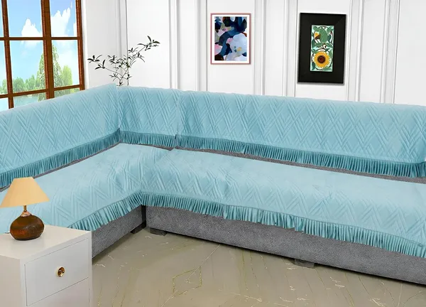 Turquoise_3_Seater_Quilted_Velvet_Sofa_Cover_With_Frill_Washable_Durable_Protector_Mat_Enhancing_Living_Room_For_Sofa_Heritage_Weave_Collection