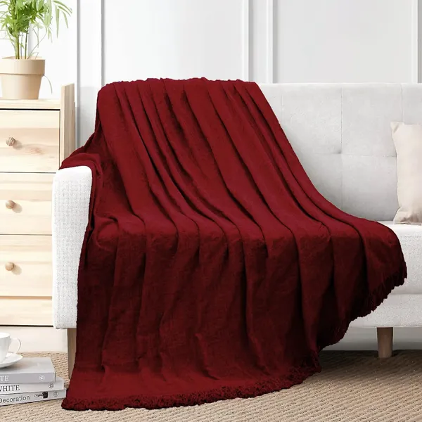 Wine_Red_Throw_Blanket_Soft_Cozy_Chenille_Throw_Blanket_With_Fringe_Tassel_For_Couch_Sofa_Chair_Bed_Living_Room_Gift