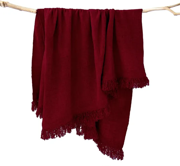 Wine_Red_Throw_Blanket_Soft_Cozy_Chenille_Throw_Blanket_With_Fringe_Tassel_For_Couch_Sofa_Chair_Bed_Living_Room_Gift