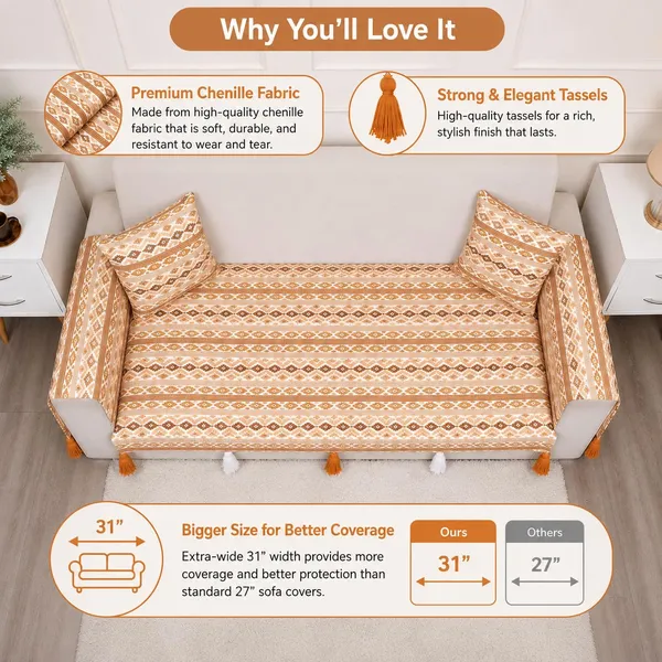 Fashion_Throw_Sofa_Cover_3_Seater_|_Chenille_Printed_Couch_Cover_with_Arm_Covers_&_Tassels_Design_|_Anti-Slip_Washable_Sofa_Protector_for_Living_Room_Furniture_(Yellow,_3_Seater_(Half)_31"_x_70")