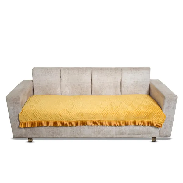 Yellow_3_Seater_Quilted_Velvet_Sofa_Cover_With_Frill_Washable_Durable_Protector_Mat_Enhancing_Living_Room_For_Sofa_Heritage_Weave_Collection
