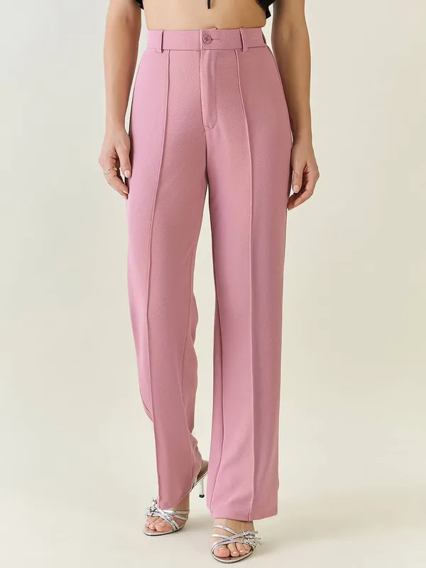 Rose_Gold_Viscose_Rayon_Trousers_For_Women