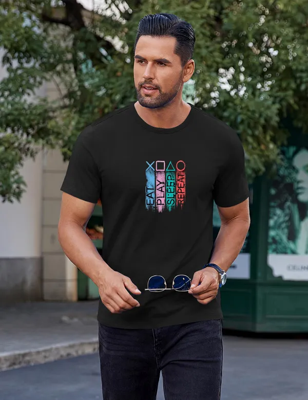 Black_Regular_Fit_Pure_Cotton_T-Shirt_For_Men