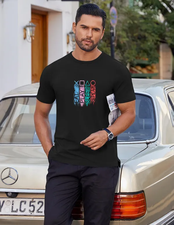 Black_Regular_Fit_Pure_Cotton_T-Shirt_For_Men