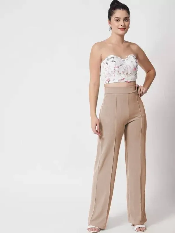 Beige_Viscose_Rayon_Trousers_For_Women
