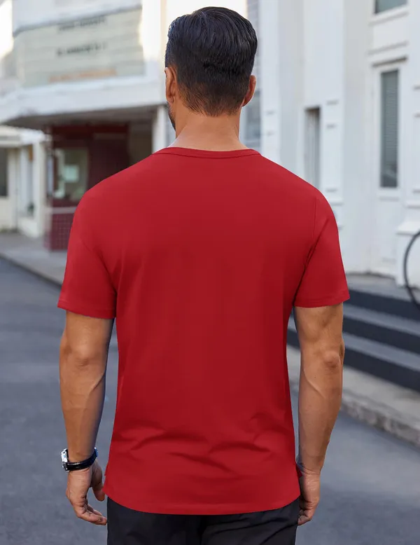 Red_Regular_Fit_Pure_Cotton_T-Shirt_For_Men