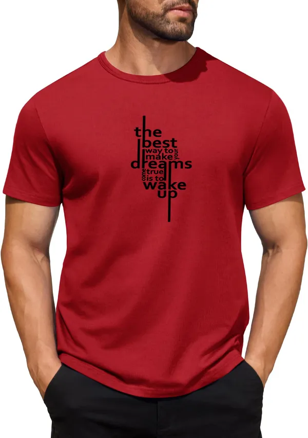 Red_Regular_Fit_Pure_Cotton_T-Shirt_For_Men