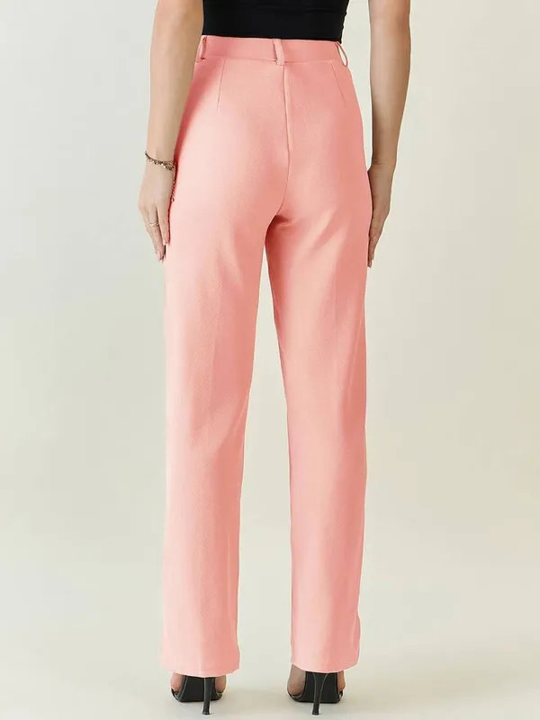 Peach_Viscose_Rayon_Trousers_For_Women