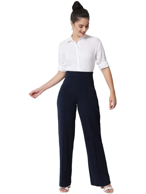 Navy_Viscose_Rayon_Trousers_For_Women